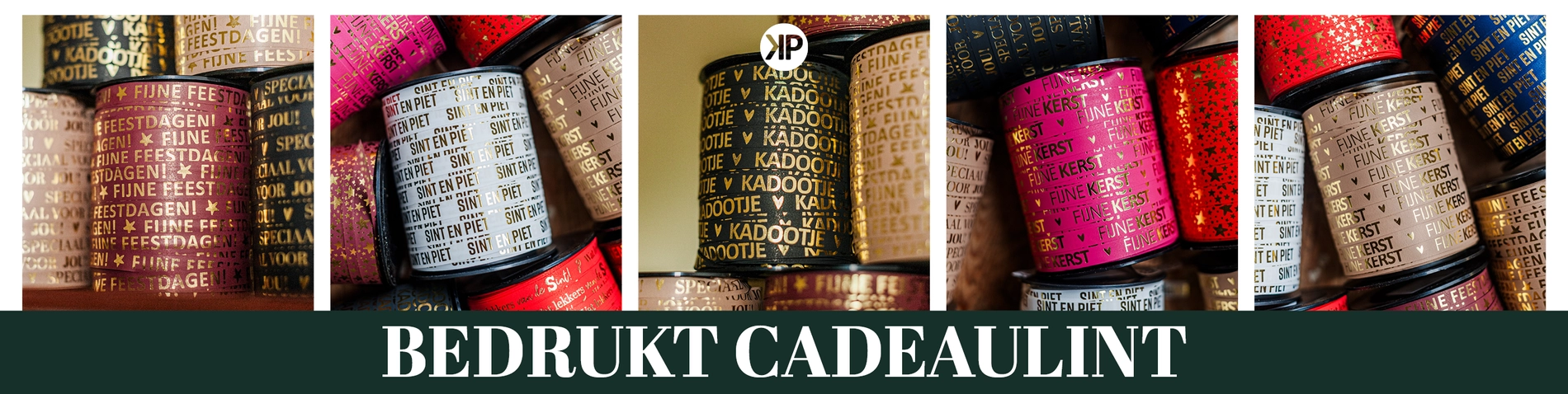 cadeaulint, lint, bedrukt lint